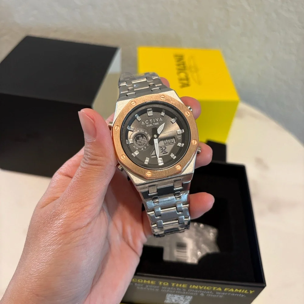 Activa X Invicta Digital Unisex Watch - 45.5mm, Silver